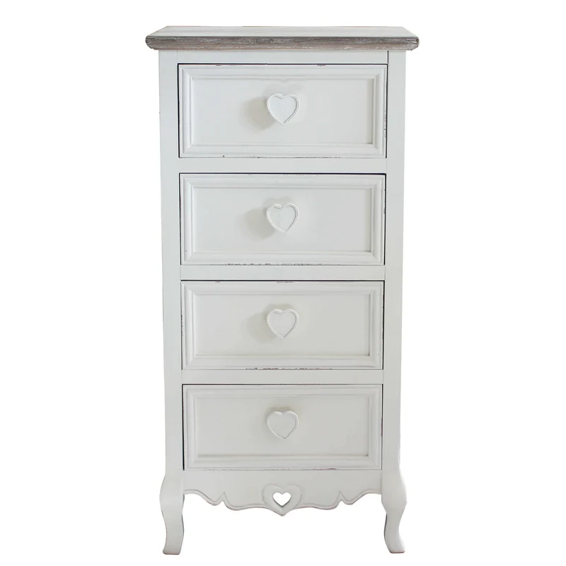 Cassettiera 4 cassetti in Legno cm 44x34x90 - CHAUNCEY
