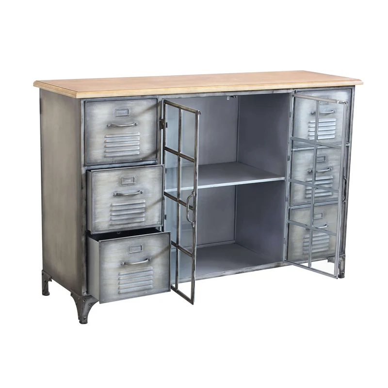 Madia in Acciaio Legno cm 124 5x40 5x83 - CHRISTMAS