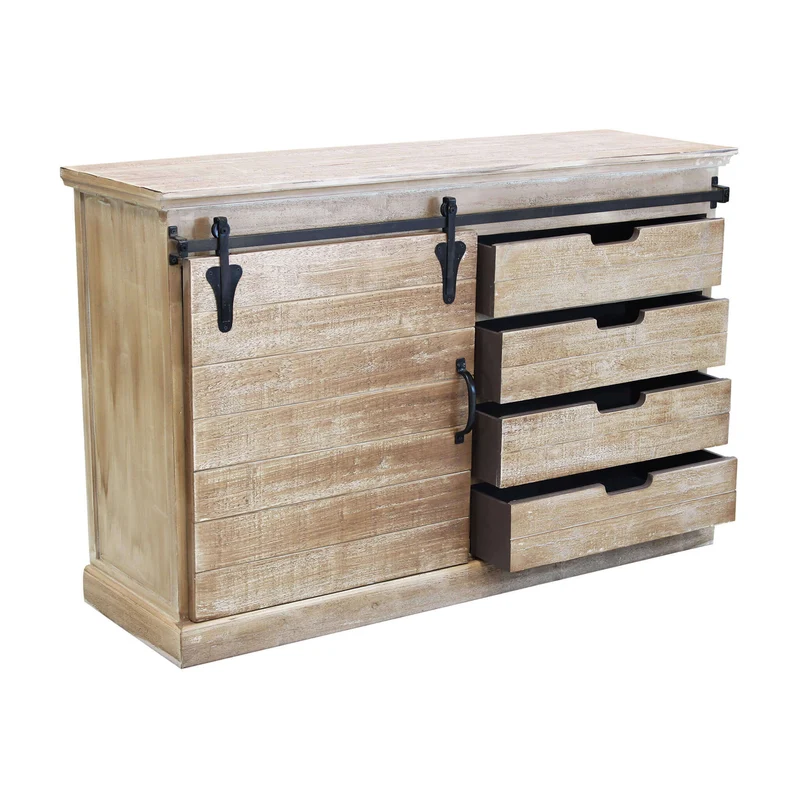 Madia per soggiorno Industrial in Legno Metallo cm 124x43x81 5 - JIM