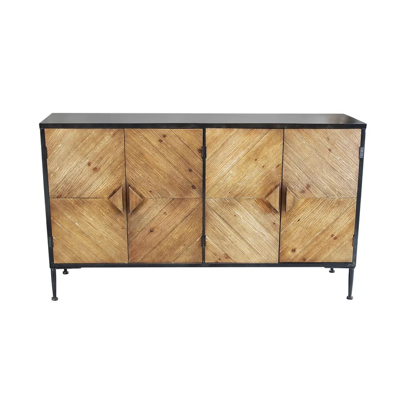 Madia Moderna a 4 ante in Legno Metallo cm 147x44x85 - IRVING