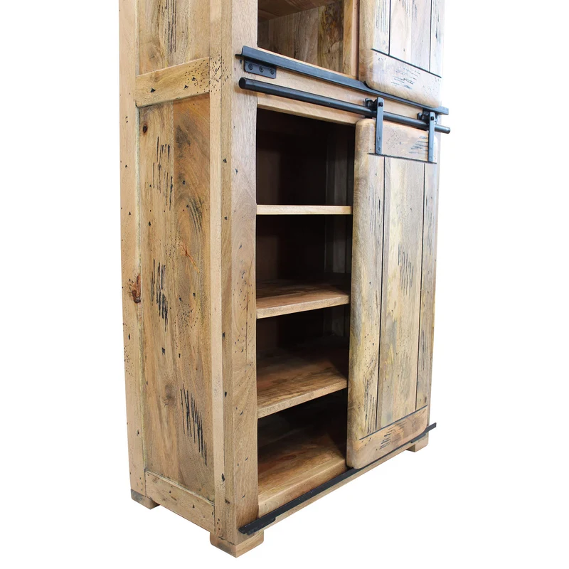 Credenza per soggiorno Industrial in Legno cm 80x40x180 - RICK