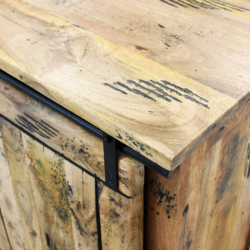 Madia per soggiorno Industrial in Legno cm 120x45x90 - RICK