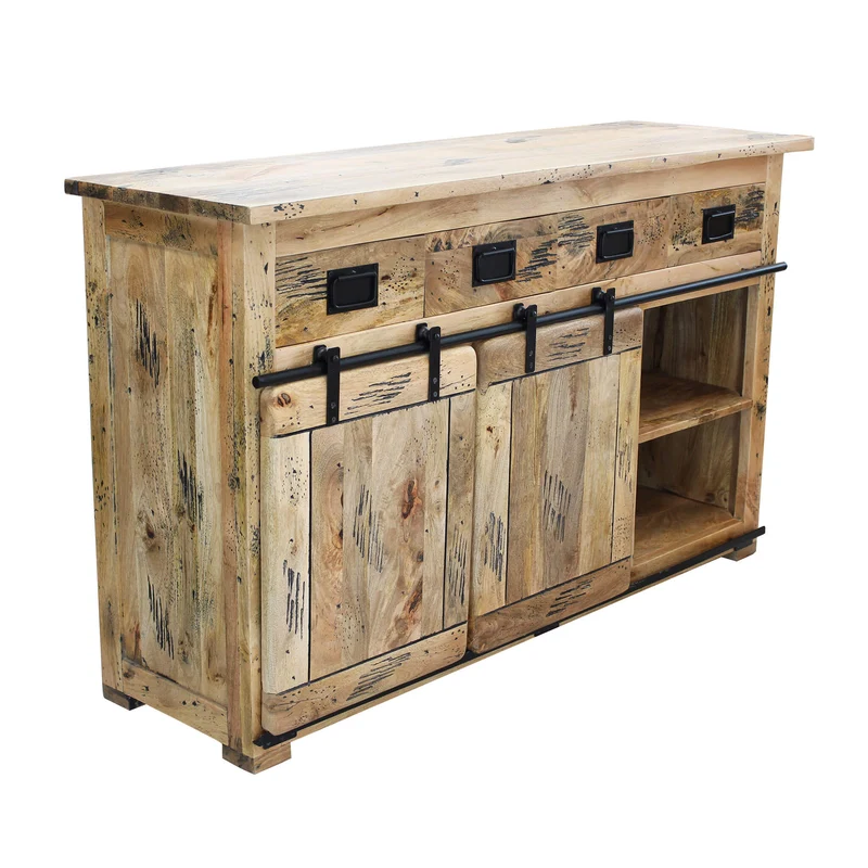 Madia per soggiorno Industrial in Legno cm 150x45x90 - RICK