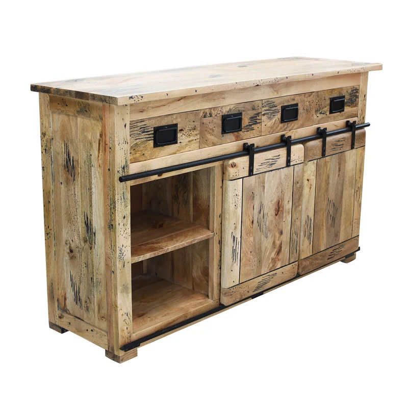 Madia per soggiorno Industrial in Legno cm 150x45x90 - RICK