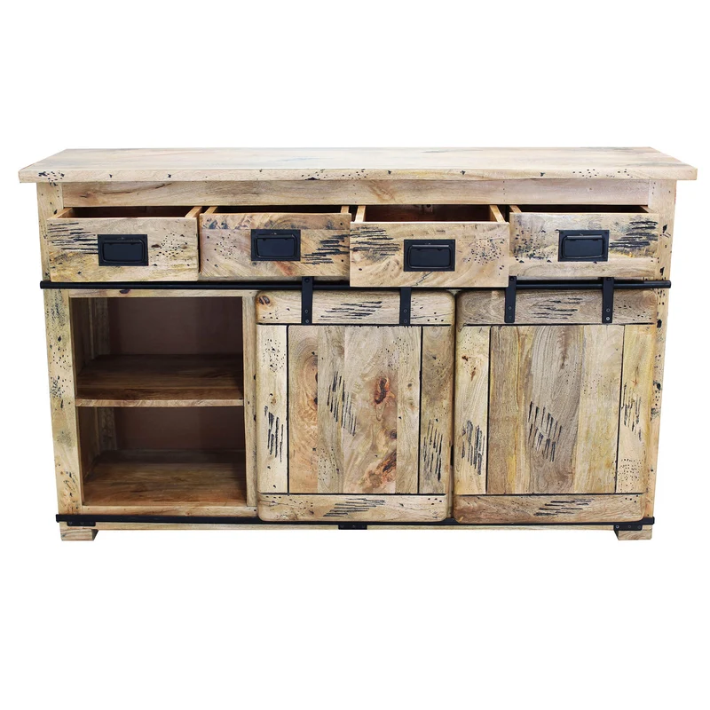 Madia per soggiorno Industrial in Legno cm 150x45x90 - RICK
