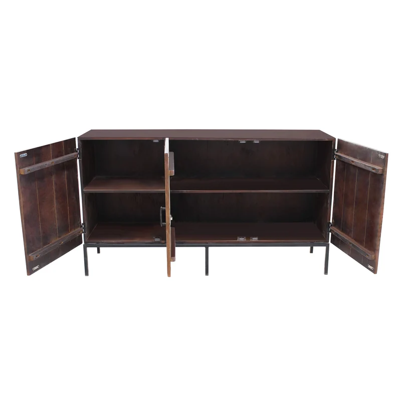 Madia con decoro 3 ante in Legno Metallo cm 150x40x85 - SELWYN