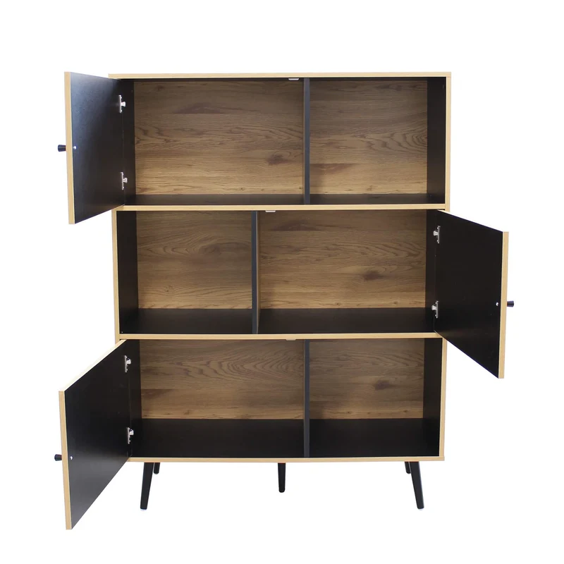 Credenza Moderna con 6 vani in Legno Composito cm 100x39 5x135 - QUANAH
