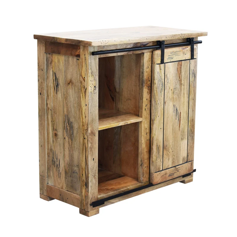 Mobiletto per soggiorno Industrial in Legno cm 90x45x90 - RICK