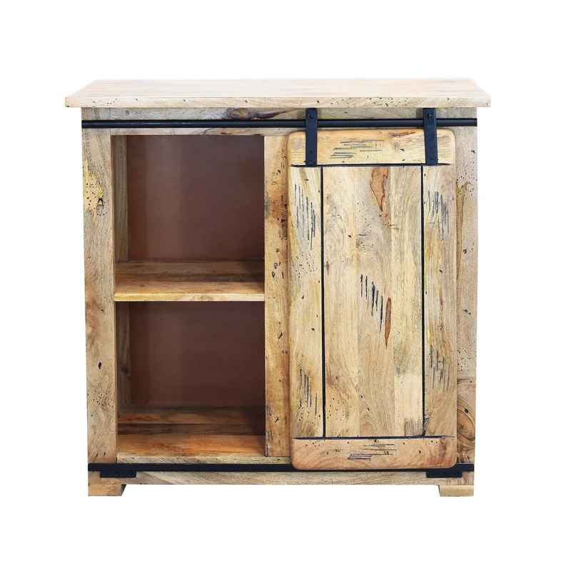Mobiletto per soggiorno Industrial in Legno cm 90x45x90 - RICK