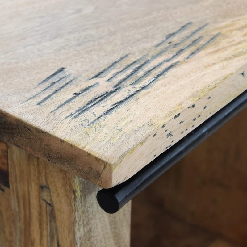 Mobiletto per soggiorno Industrial in Legno cm 90x45x90 - RICK