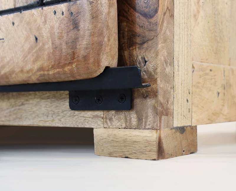 Mobiletto per soggiorno Industrial in Legno cm 90x45x90 - RICK