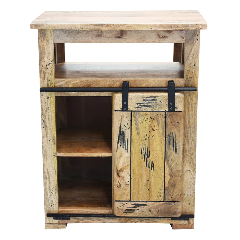 Mobiletto per soggiorno Industrial in Legno cm 70x45x90 - RICK