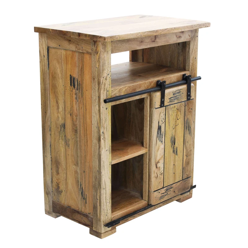 Mobiletto per soggiorno Industrial in Legno cm 70x45x90 - RICK