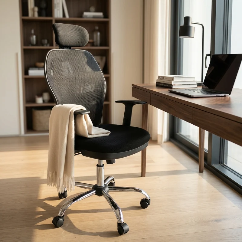 Sedia da Ufficio in Poliuretano cm 59x56x128 - LENNIE