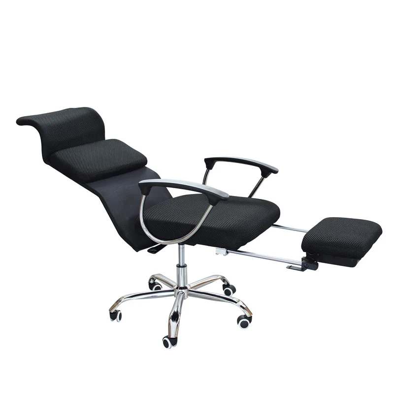 Sedia da Ufficio con Poggiapiedi in Poliuretano cm 59x63x128 - EUSTACE