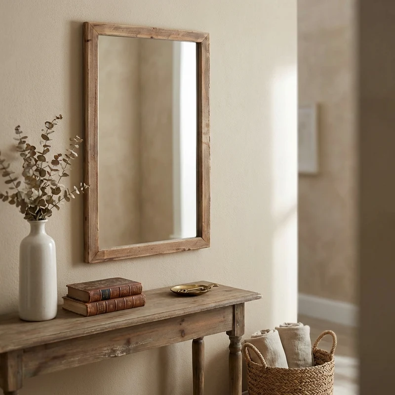 Specchio in Pino riciclato cm 100x4x60 - PINE