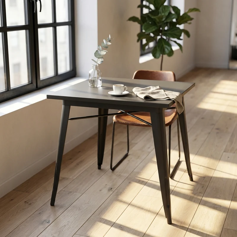Tavolo in Acciaio cm 80x80x75 - JONTY