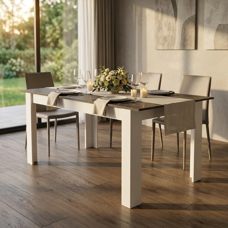 Tavolo da Pranzo Allungabile in Legno Composito FSC cm 160/200x90 - ELI