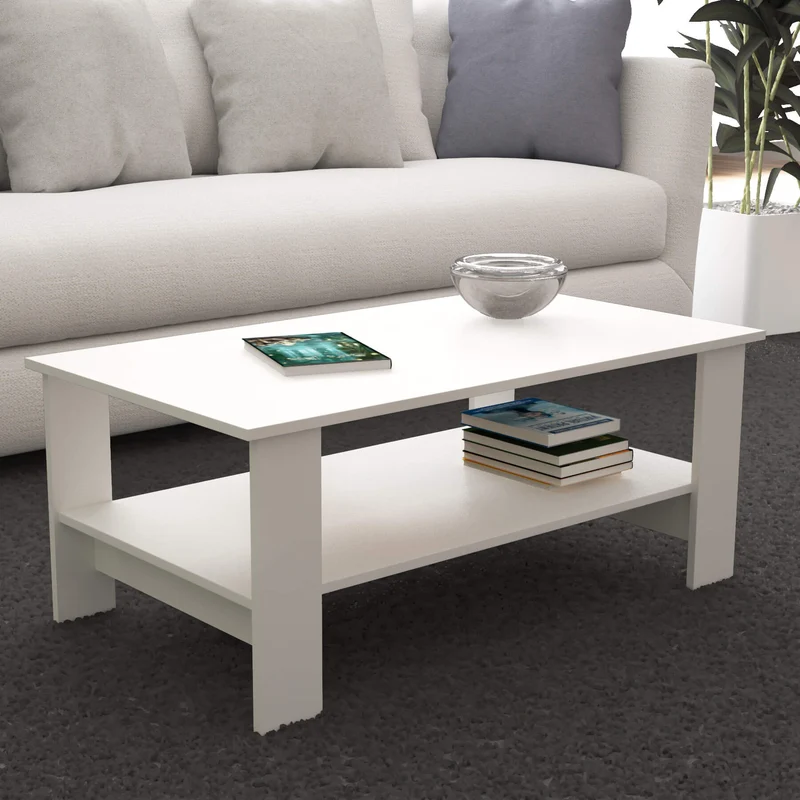 Tavolino da Salotto con ripiano Moderno in Legno Composito 100x40 - JONNY