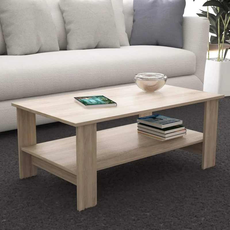 Tavolino da Salotto con ripiano Moderno in Legno Composito 100x40 - JONNY