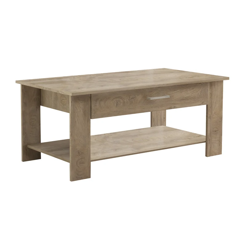 Tavolino da Salotto Moderno in Legno Composito FSC cm 110x46 50 - JONNY