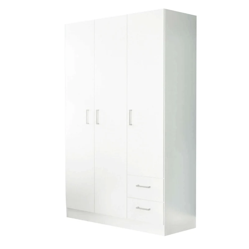 Armadio con 3 ante 2 cassetti in Legno Composito cm 120x52x190 - JOEY