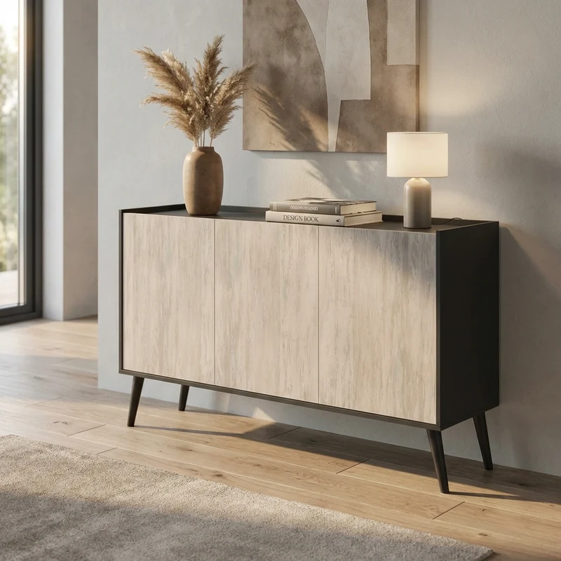 Madia di design con 3 ante in Legno Composito cm 150x41 5x78 - THOMAS