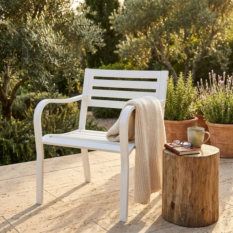 Poltrona da Giardino in Acciaio Acciaio cm 60x80x56 - BRENT