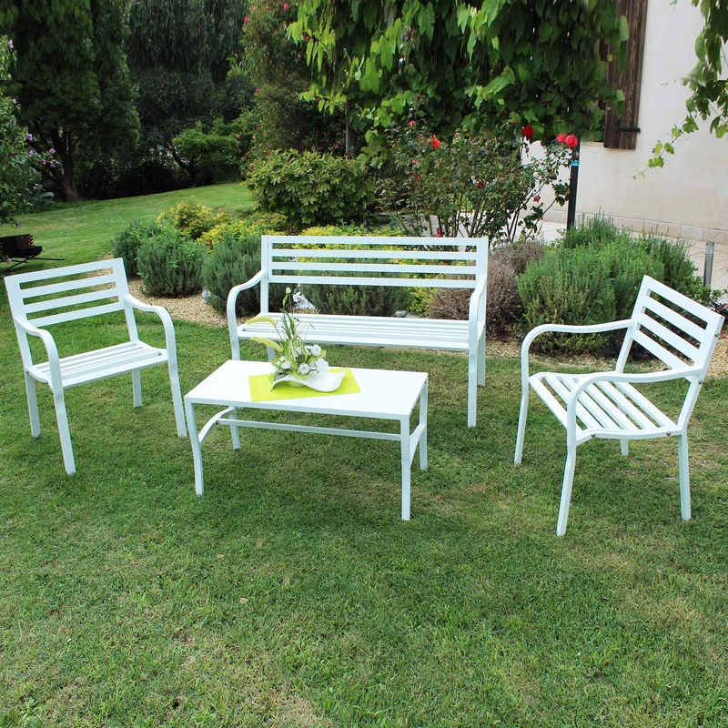 Poltrona da Giardino in Acciaio Acciaio cm 60x80x56 - BRENT