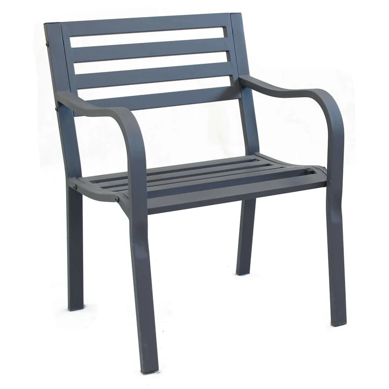 Poltrona da Giardino in Acciaio Acciaio cm 60x80x56 - BRENT
