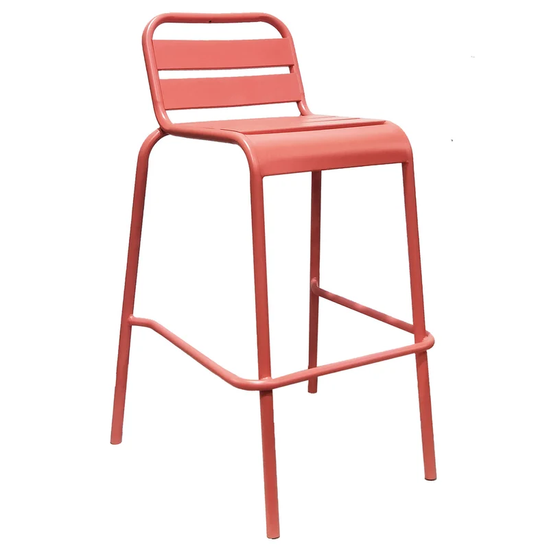 Sgabello da Giardino Impilabile in Acciaio cm 50x51x95 - STU