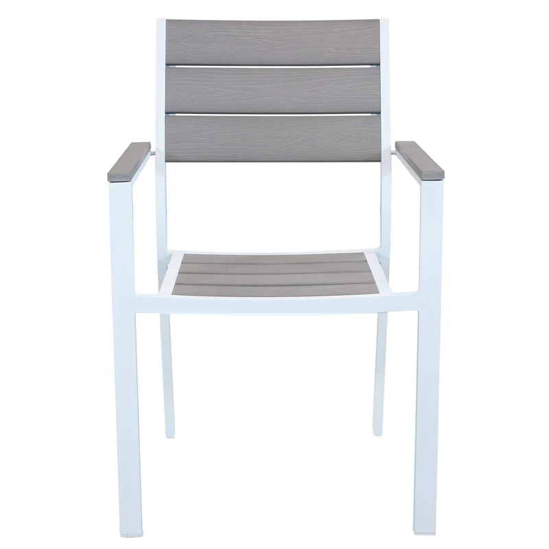 Poltrona da Giardino Impilabile in Alluminio Polywood cm 58x46 5x87 - RICHARD