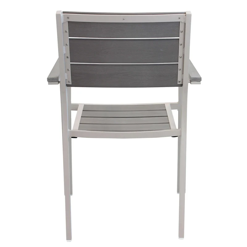 Poltrona da Giardino Impilabile in Alluminio Polywood cm 58x46 5x87 - RICHARD