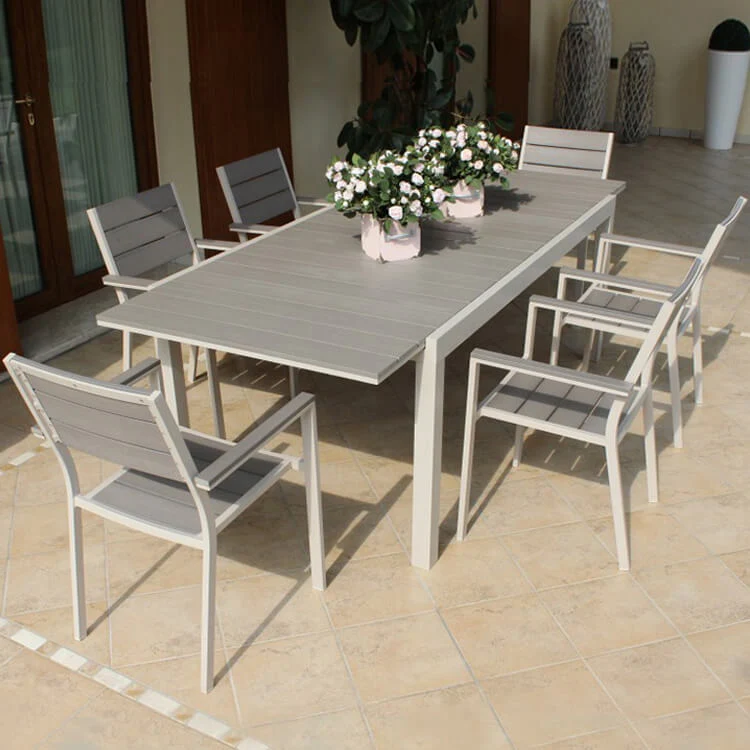 Poltrona da Giardino Impilabile in Alluminio Polywood cm 58x46 5x87 - RICHARD