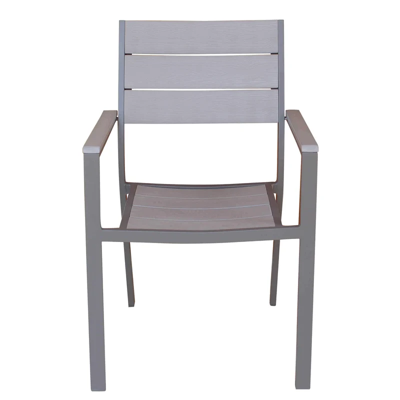 Poltrona da Giardino Impilabile in Alluminio Polywood cm 58x46 5x87 - RICHARD