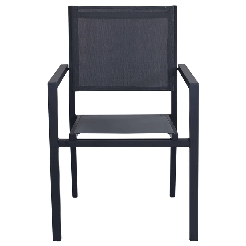 Poltrona da Giardino Impilabile in Alluminio Textilene cm 55x58x85 - WOODY