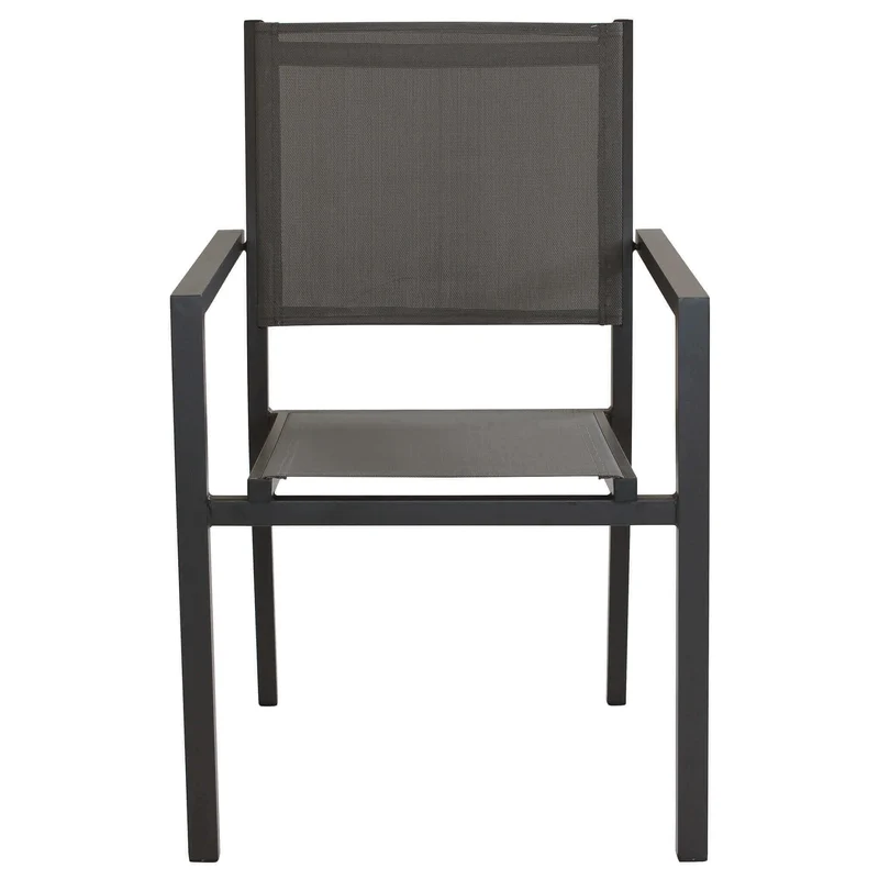 Poltrona da Giardino Impilabile in Alluminio Textilene cm 55x58x85 - WOODY