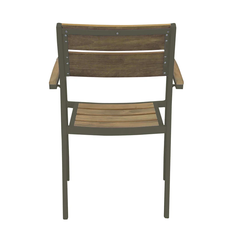 Poltrona da Giardino Impilabile in Alluminio Polywood cm 54x54x84 - URBAN