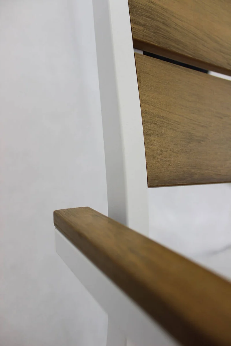 Poltrona da Giardino Impilabile in Alluminio Polywood cm 54x54x84 - URBAN