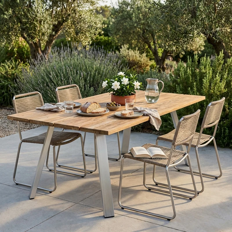 Tavolo da Giardino e piano in Teak 200x100 - MAJOR