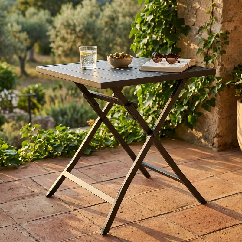 Tavolo da Giardino Pieghevole Salvaspazio 70x70 - DANIEL