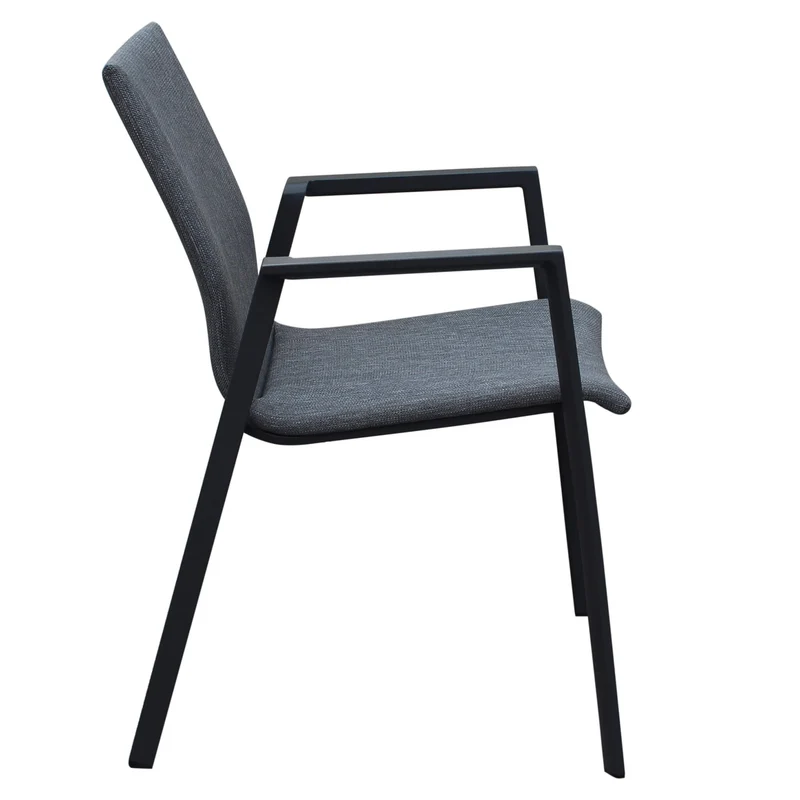 Poltrona da Giardino seduta imbottita in Alluminio Textilene cm 56x61x84 - TOD