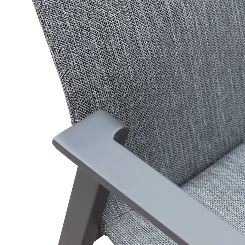 Poltrona da Giardino seduta imbottita in Alluminio Textilene cm 56x61x84 - TOD