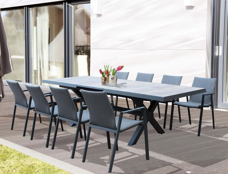 Poltrona da Giardino seduta imbottita in Alluminio Textilene cm 56x61x84 - TOD