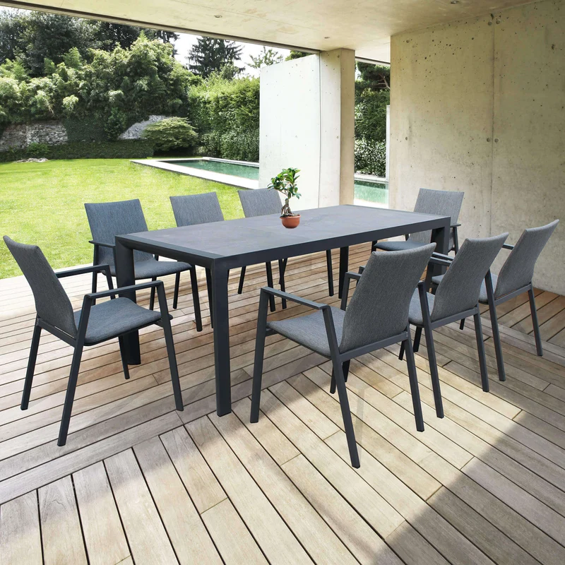 Poltrona da Giardino seduta imbottita in Alluminio Textilene cm 56x61x84 - TOD