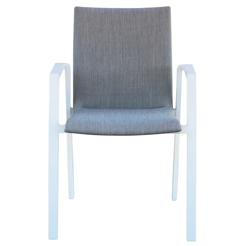 Poltrona da Giardino seduta imbottita in Alluminio Textilene cm 56x61x84 - TOD
