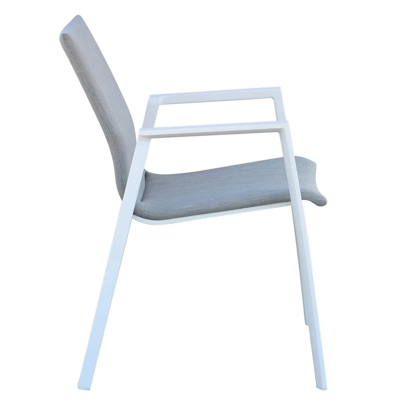 Poltrona da Giardino seduta imbottita in Alluminio Textilene cm 56x61x84 - TOD