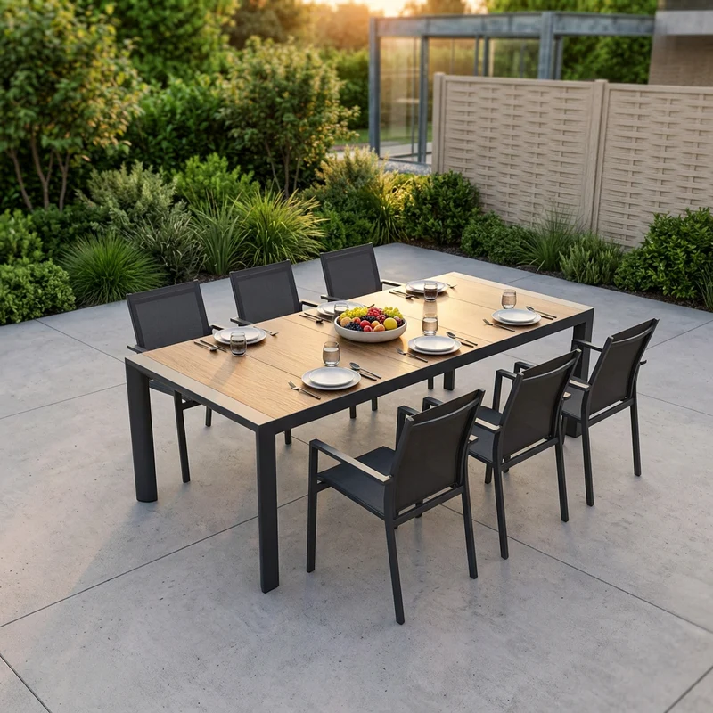 Tavolo da Giardino piano in Ceramica cm 195x90 - EMMET