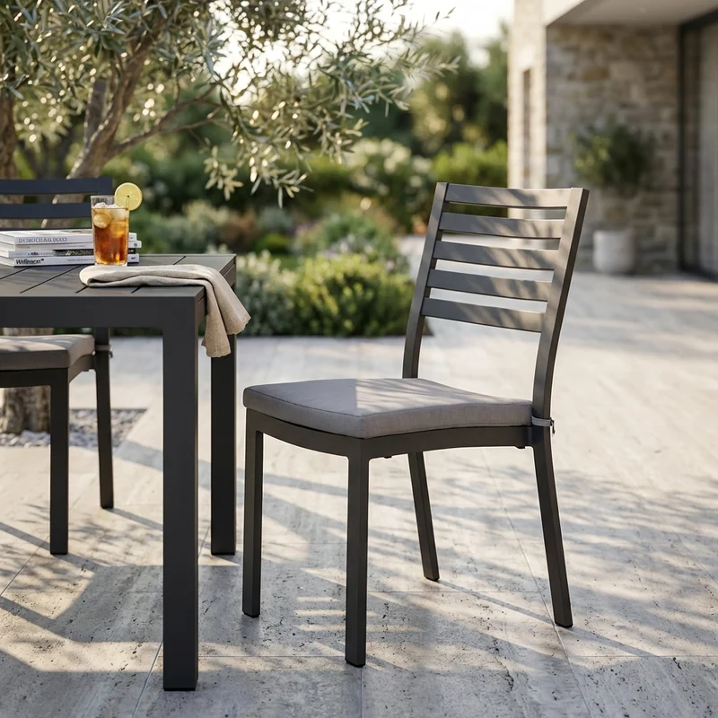 Sedia da Giardino Impilabile in Alluminio cm 46x59x85 - DAVID
