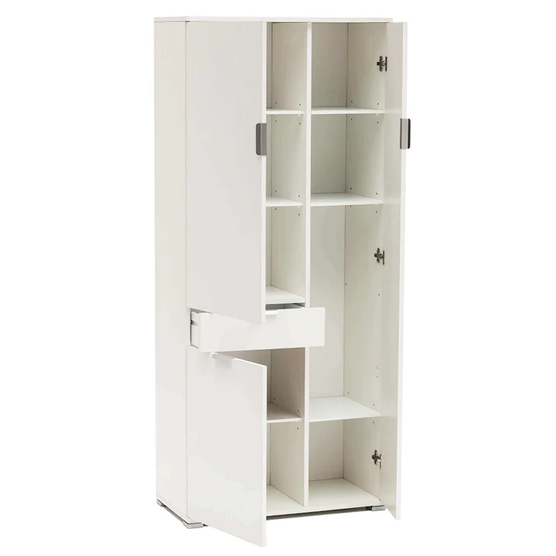 Armadio con 3 ante e un cassetto in Legno Composito cm 75x38x174 - KADEN